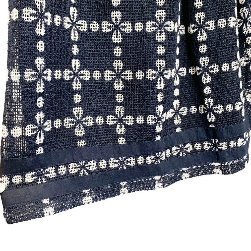 Crown & Ivy women's Navy White new romantic lace sheath dress sz s halter neck - Picture 5 of 10